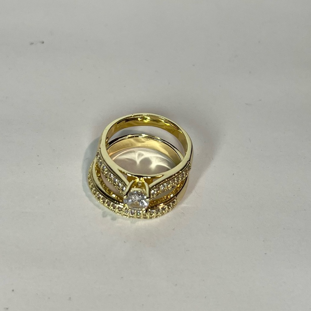 14k gold filled engagement ring set
